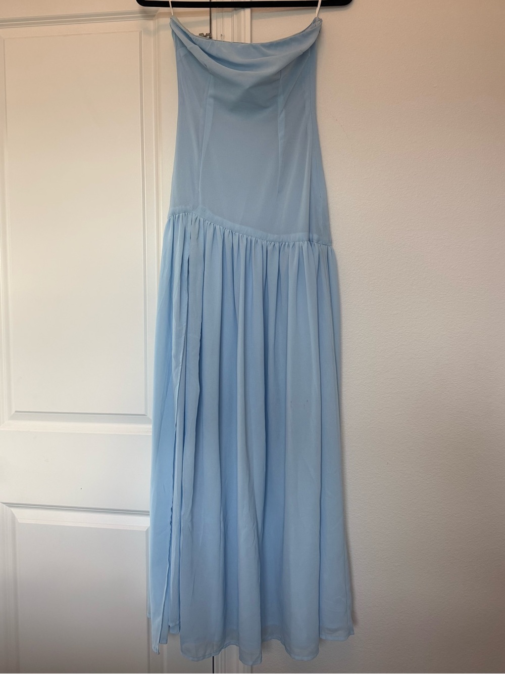 PEPPERMAYO Eden Strapless Maxi Dress - Blue - NEVER WORN